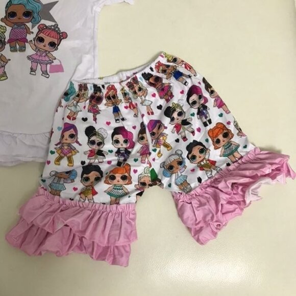 Boutique Cute Doll Princess Sweet Ruffle Shorts Top Luxury outfit - Picture 5 of 7